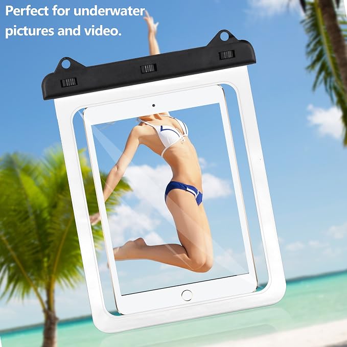 AICase Universal iPad Waterproof, Dry Bag Pouch for iPad Pro 10.5, New iPad 9.7 2017/2018, iPad Pro 9.7, iPad Air/Air 2, Tablets up to 11.5 Inch (Black)