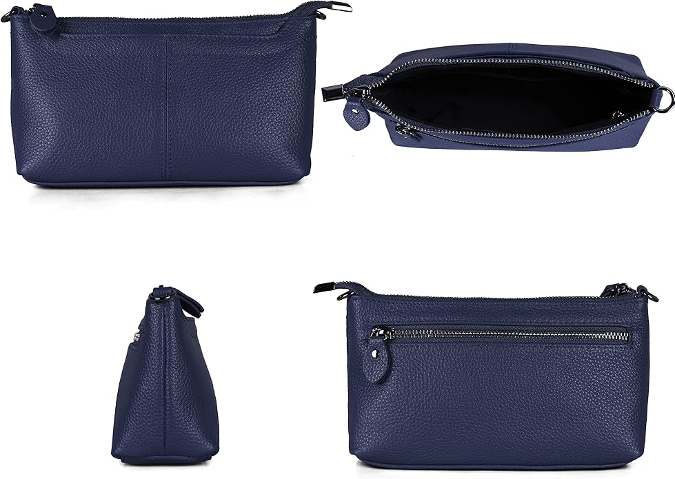 befen Genuine Leather Wristlet Clutch Wallet Purses Small Crossbody Bags for Women with RFID Blocking Card Slots