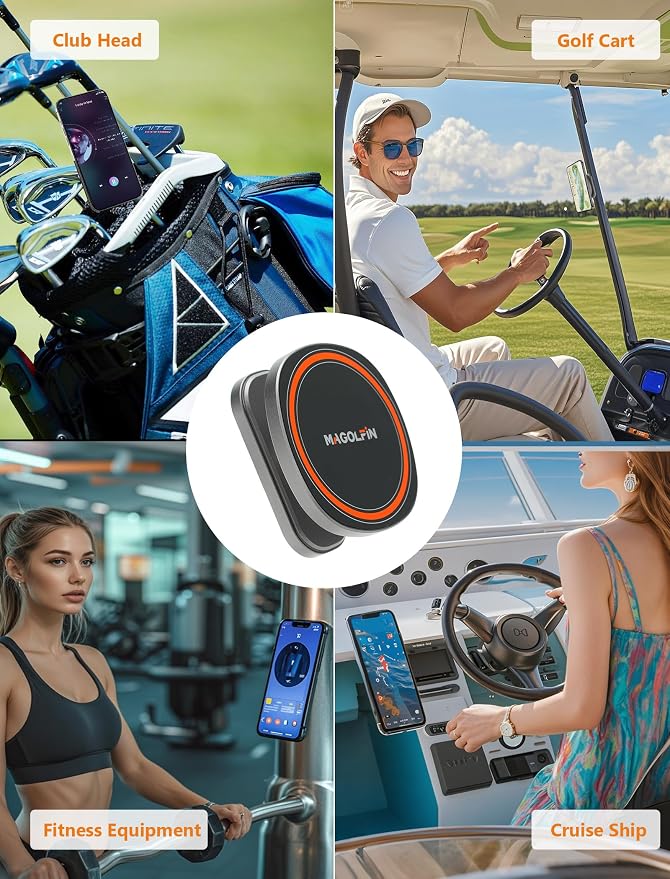 Aluminum Alloy Magnetic Phone Holder for Gym with N52 Magnets, Gym Accessories Compatible with MagSafe iPhone 17 Pro Max Plus 16 15 14 13 12, Home Gym Accessories, Gym Gifts for Men
