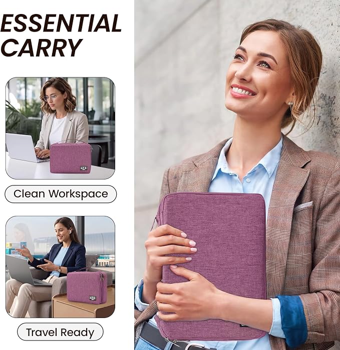 Large Electronic Organizer Travel Case, Double Layer Tech Pouch with Adjustable Dividers, Cable Organizer Bag for Charger, Power Bank, Hard Drive, Camera Gear and Travel Accessories