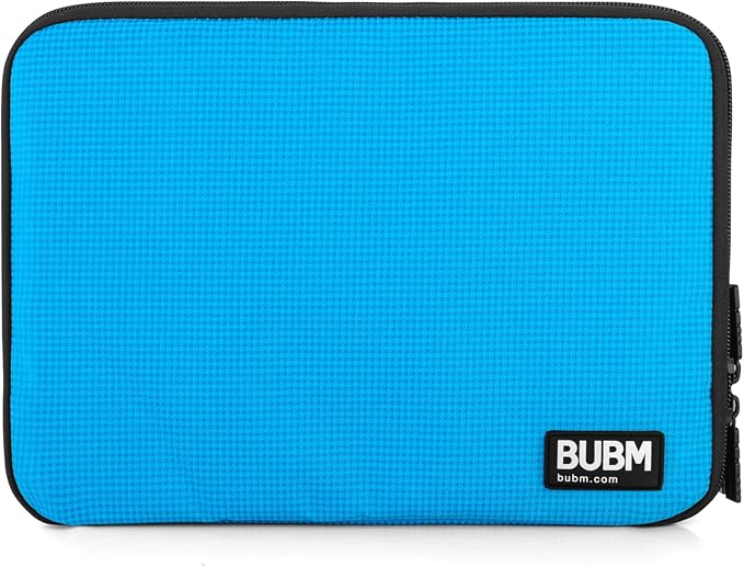 BUBM Double Layer Electronics Organizer, Travel Gadget Bag for Cables, Memory Cards, Flash Hard Drive and More, Fit for iPad or Tablet(up To 9.7")--Large, Blue | Travel Gadget Bag For Cables, Memory Cards, Flash Hard Drive and More, Fit For iPad or Tab...