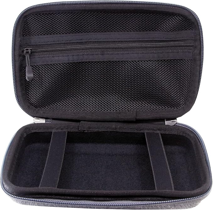 Cellet Hard EVA Case for External Hard Drive, Power Bank, Smartphones, Mesh Pockets (GRAY)