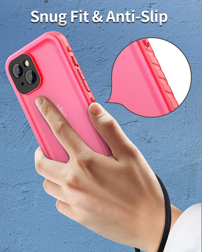 SPORTLINK Compatible with iPhone 13 Waterproof Shockproof Case - Full Body Heavy Duty Underwater Dustproof Rugged 360 Protective Military Grade Outdoor 6.1 Inch with Camera Screen Protector (Pink)