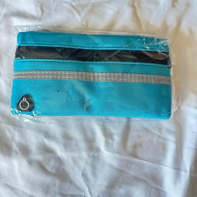 running belt for phone,slim waist pack for running,adjustable fitness belt,lightweight,fits most phones,workout travel (blue)
