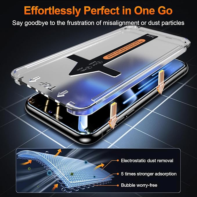 2 Pack for iPhone 11 Pro Max/Xs Max Privacy Tempered Glass Screen Protector 6.5 Inch, 9H Hardness, Auto Dust Removal, Scratch Resistant with Updated Easy Installation Tool