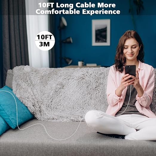iPhone 16/15 Charger Fast Charging 20W USB Type C Charger Block 3Pack C Chargers Fast Charging Cord 10FT Long Charger Cable for iPhone16/16 Plus/16 Pro/16 Pro Max,iPhone 15,iPad Pro 12.9"/11",iPad Air