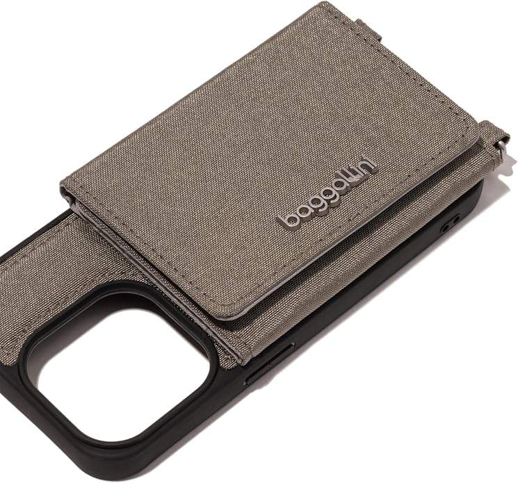 Baggallini On The Go iPhone Card Case Crossbody - Lightweight iPhone Case Designed for iPhone 13, iPhone 14, iPhone 15 and iPhone 15 Pro