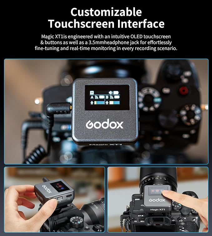 GODOX Wireless Lavalier Microphone for iPhone/Android/Camera/PC/Laptop with Lightning/USB-C/Plug, 48KHz 24Bit, Noise Cancellation for Video Recording, Vlog, YouTube, TikTok【All-Powerful】