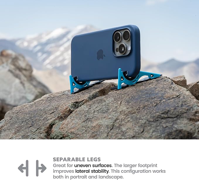 GEOMETRICAL Pocket Tripod PROv2 - Card-Size Stand, for iPhone, Alien Blue Universal Kit
