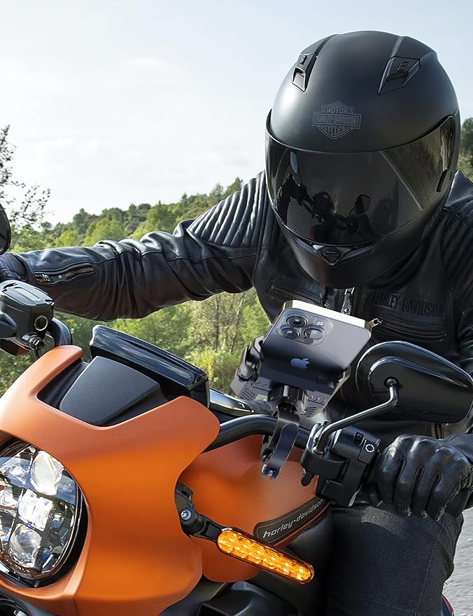 Bike Phone Mount for Electric, Mountain, Scooter, and Dirt Bikes -360°rotatable Bike Phone Holder- Bike Phone Holder Suitable for Smartphones from 4.0-7.0 inches.