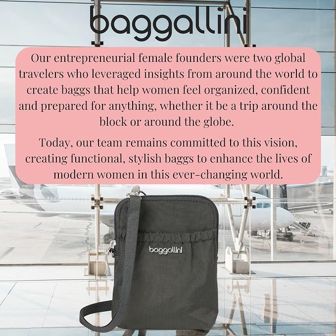 Baggallini Bryant Pouch Small Crossbody Bag for Women - Phone Purse with Crossbody Strap - Lightweight Crossbody Pouch