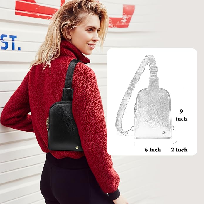 INICAT Small Sling Bag for Women Everyday & Travel Crossbody Bags Lightweight Cross Body Purses Vegan Leather