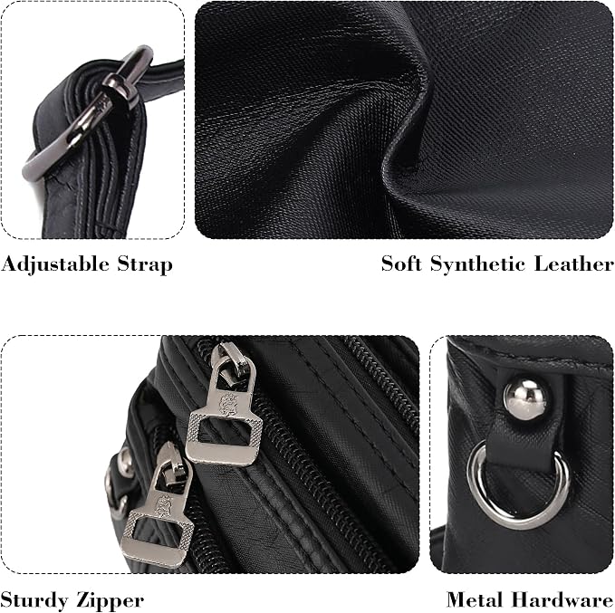 MINICAT Multiple Pockets Small Crossbody Purse Cell Phone Purse Shoulder Bags for Women Cross Body Bag for Woman