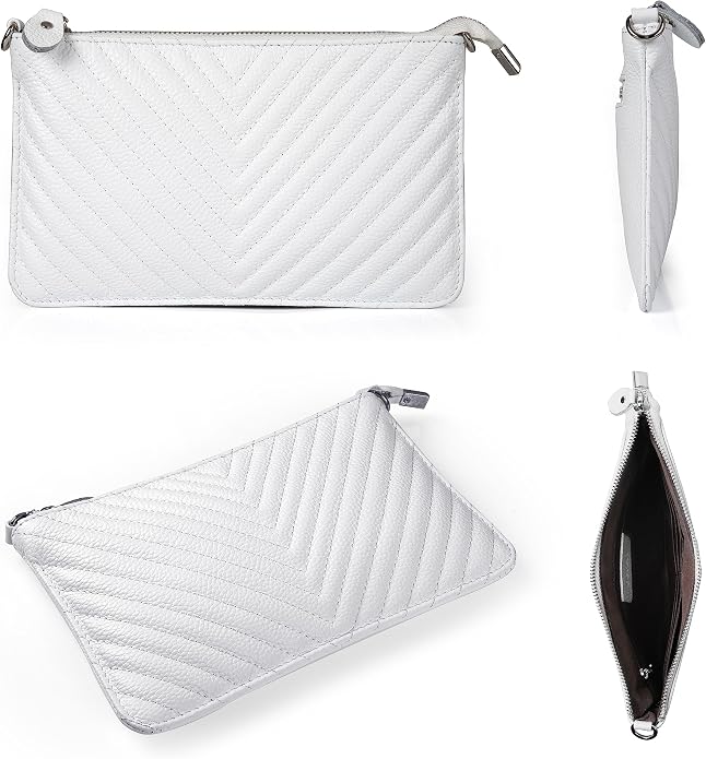 befen Genuine Leather Wristlet Clutch Wallet Purses Small Crossbody Bags for Women with RFID Blocking Card Slots