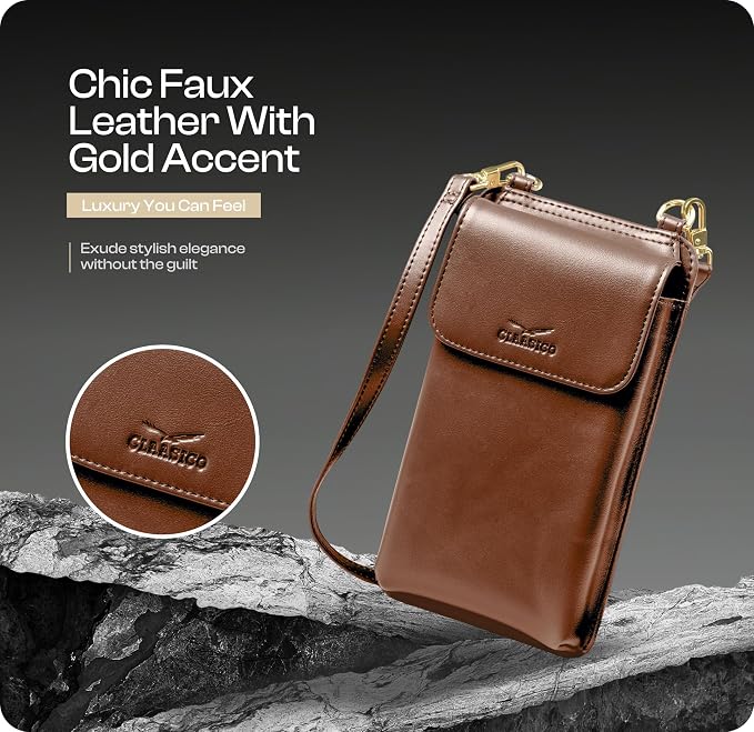 Claasico Crossbody Phone Purse for Women β RFID Phone Case Wallet w/Magnetic Closure & Separate Zipper Pocket Crossbody Bag