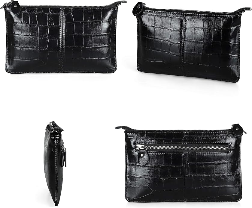 befen Genuine Leather Wristlet Clutch Wallet Purses Small Crossbody Bags for Women with RFID Blocking Card Slots