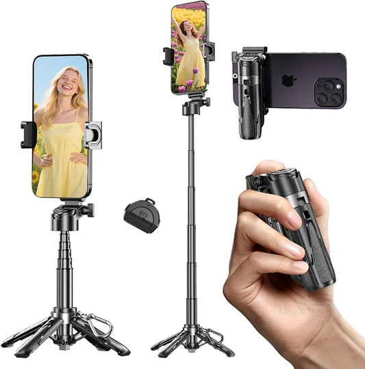 Selfie Sticks for iPhone 4-in-1 Multi-Functional Phone Tripod with Remote Control