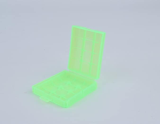 Heyiarbeit AA/AAA Battery Organizer Box PP Battery Storage Case Battery Holder Storage for Carrying Battery Green 4Pcs