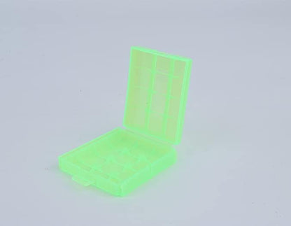 Heyiarbeit AA/AAA Battery Organizer Box PP Battery Storage Case Battery Holder Storage for Carrying Battery Green 4Pcs