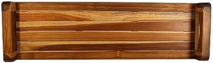 EcoDecors, 29 inch, with LiftAid Handles, Bath Tray for Tub, Bath Tub Tray Wood, Bathtub Table, Caddy for Bathtub in Natural Teak