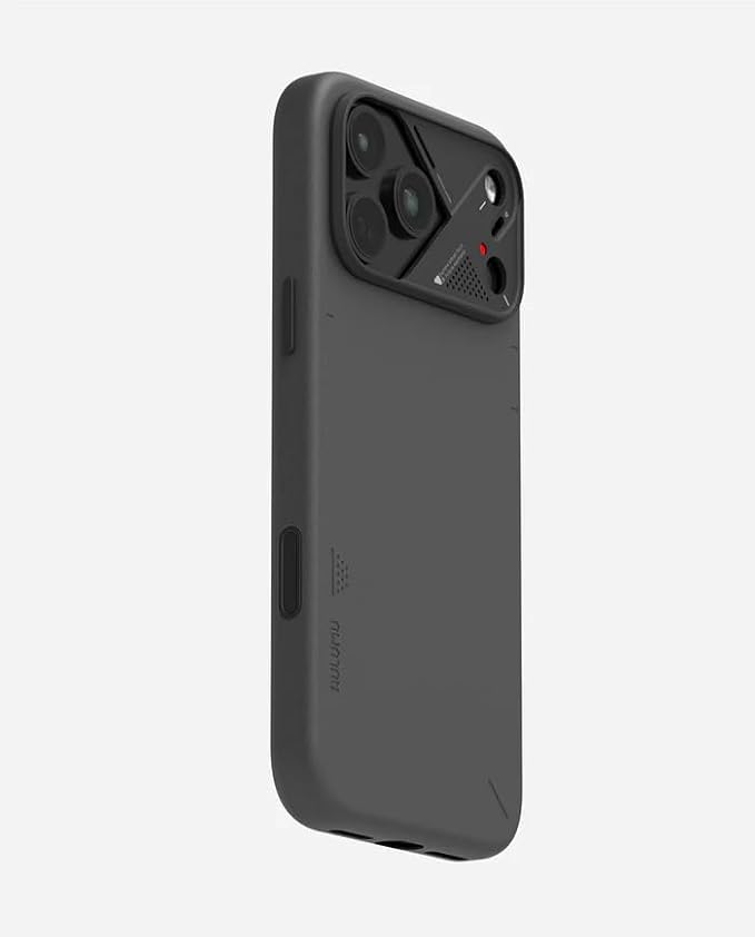 Aulumu A17 Vegan Leather CoolHyper iPhone 17 Pro Max Case | Camera Control | with Cooling Fins | Luxury Comfort | Compatible with MagSafe | Complete Wrap-Around - Black