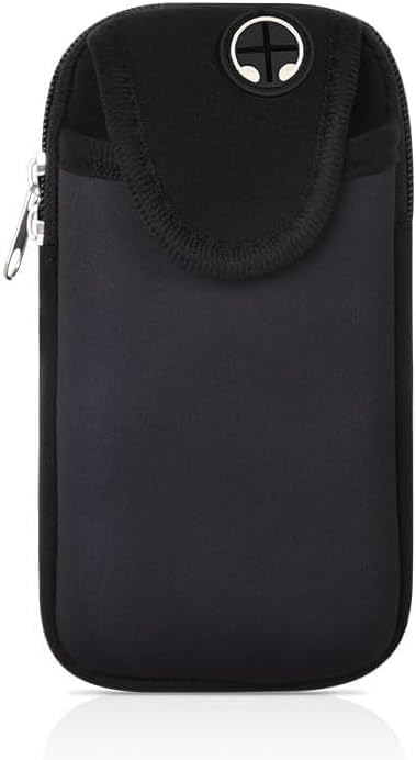 New Sports Music Mobile Running/Waterproof Wrist Bag arm Bag for Men and Women Mobile arm Strap, Suitable for iPhone and Android, Use for Running, Walking, Hiking & Biking (Black)