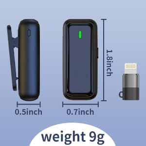 Wireless Lavalier Microphone for iPhone 16 15 Android iPad, Noise Canceling Lav Lapel Mic with 24H Charging Case 70FT for Video Recording Vlogging YouTube TikTok