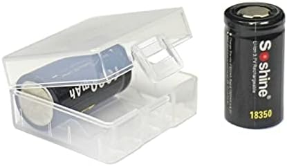 Heyiarbeit Battery Storage Case Holder Box for 2 18350 Batteries, Clear Color (1 Pack)