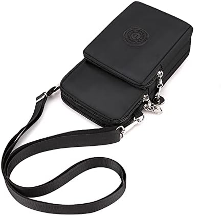 Small Crossbody Bag Cell Phone Purse Wallet Wristband Armband for Samsung Galaxy S22 Ultra S22+ S20 S21 FE A53 A03s A13 Moto G Power 2022 G Stylus 5G OnePlus Nord N200 TCL 30 SE BLU G91 F91 (Black)