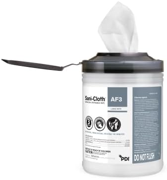 Sani-Cloth AF3, Surface Disinfecting Wipes, Fragrance Free, Alcohol-Free, Large Canister, 160 Wipes