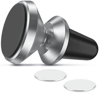 IFLASH Magnetic Mount, Universal Air Vent Magnetic Car Mount Phone Holder, 360 Degree Rotation for Multi-Angle View, Cradle-Less Car Phone Mount Stand, for Apple iPhone/Samsung Galaxy (Sliver)