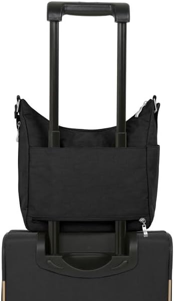 Baggallini womens Everywhere Bagg Crossbody Women 11x9 Lightweight Nylon Hobo Water-resistant Travel Bag W/Rfid