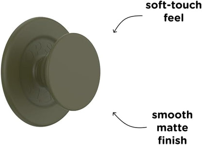 PopSockets Phone Grip for MagSafe, Magnetic Holder, Phone Stand, Green - Soft Touch Fatigue