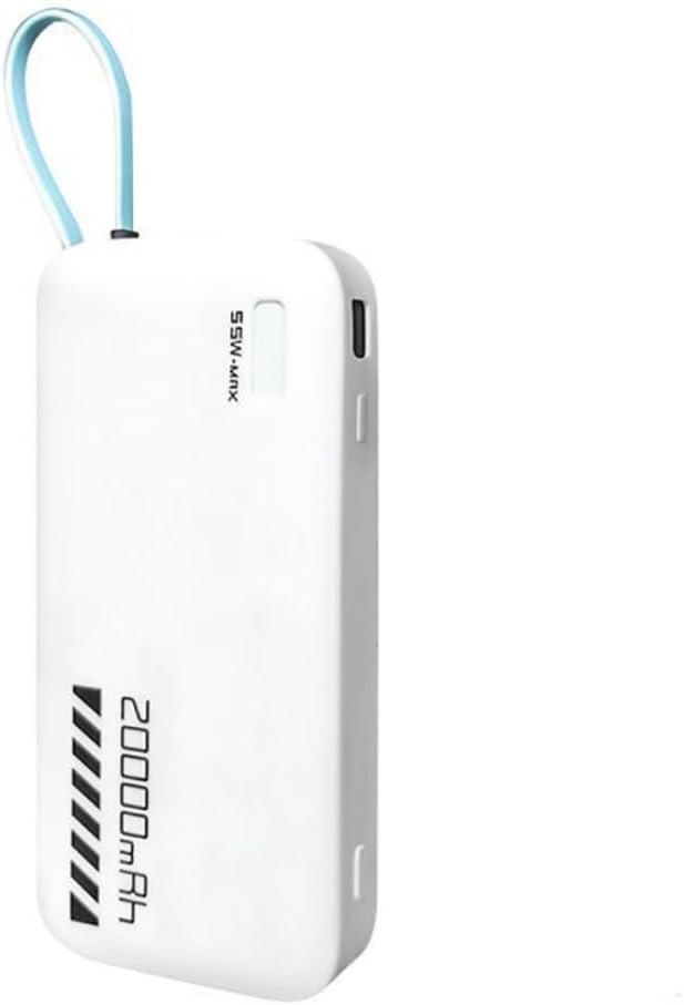Mobile Power Silicone Case for CUKTECH CP25 20000mah 55W Power Bank Protective Case Power Source Sleeve (White)