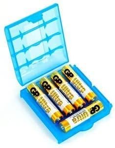 Heyiarbeit AA/AAA Battery Storage Case Holder Box, Blue Color, 1Pcs