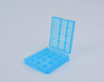 Heyiarbeit AA/AAA Battery Storage Case Holder Box, Blue Color, 1Pcs