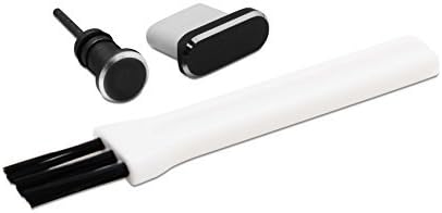 USB-C Dust Plug Set Compatible with Samsung Galaxy S10, S10E, S10 Plus, and S10/S9/S8, A15, A25, Note & Any Type-C Ports - Durable Aluminum Finish with Holders, SIM Card Tool & Brush-1 Pack