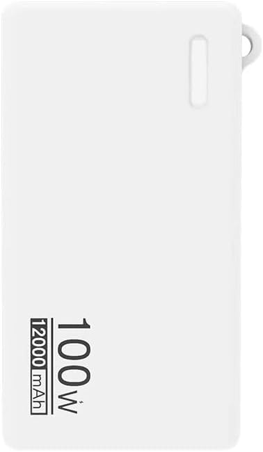 Shockproof Elastic Silicone Sleeve for Huawei 12000mAh 100W Power Bank Protective Case Dustproof Anti-Scratch Drop-Resistant Anti-Abrasion Cover Accessories (White)