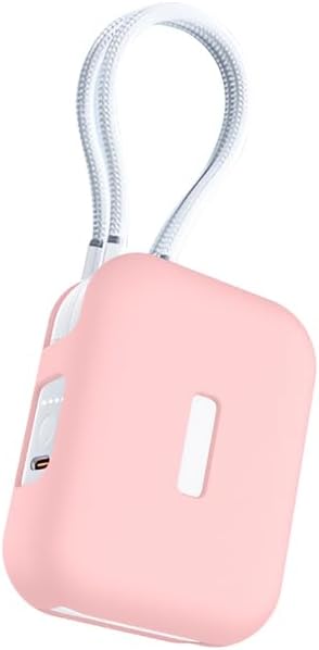 Soft Liquid Silicone Protective Cover for TORRAS EasyGo Power Bank 45W 10000mAh Anti-Scratch Shockproof Drop-Resistant Damage-Proof Dustproof Washable Full-Body Sleeve Case Accessories (Pink)