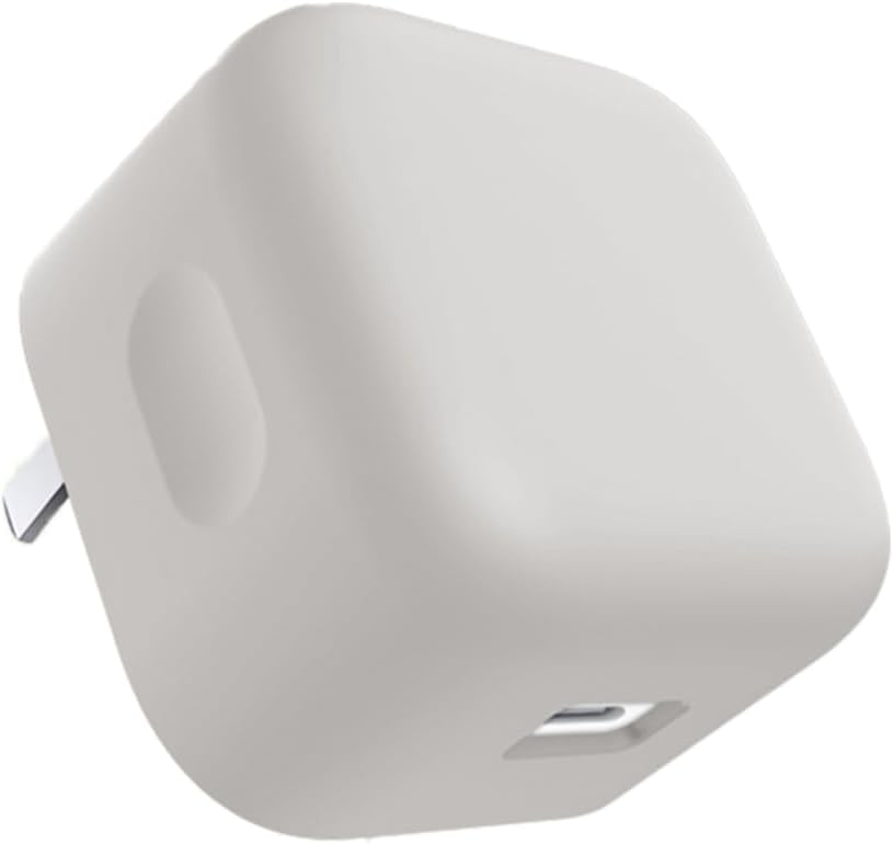 Case for Apple 40W Charger, WUNIAK Soft Silicone Protective Portable Scratch Shock Resistant Shell,Grey