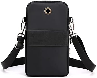 Small Crossbody Bag Cell Phone Purse Wallet Wristband Armband for Samsung Galaxy S22 Ultra S22+ S20 S21 FE A53 A03s A13 Moto G Power 2022 G Stylus 5G OnePlus Nord N200 TCL 30 SE BLU G91 F91 (Black)