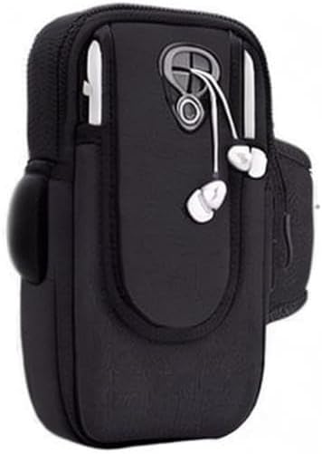 Phone Holder for Running Armband iPhone 11 12 13 14 15 16 17 Pro Max 16e XS X XR Plus Air Mini Galaxy Ultra S26 S25 Note 20 Key,Waterproof Black Arm Band Sports/Exercise/Workout Pouch Sleeve