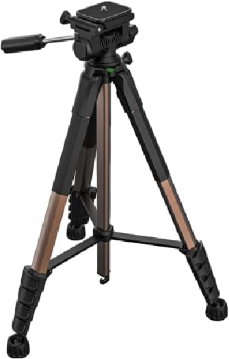 K&F CONCEPT Camera Tripod, 75" Lightweight Portable Travel Outdoor DSLR Tripods for Camera Phone Video Recording Tripod Stand, Cellphone Clip for Smartphone Live Streaming Vlog (Bronze Gold, 75'')