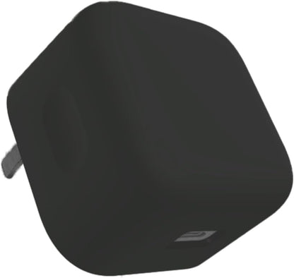 Case for Apple 40W Charger, WUNIAK Soft Silicone Protective Portable Scratch Shock Resistant Shell,Black