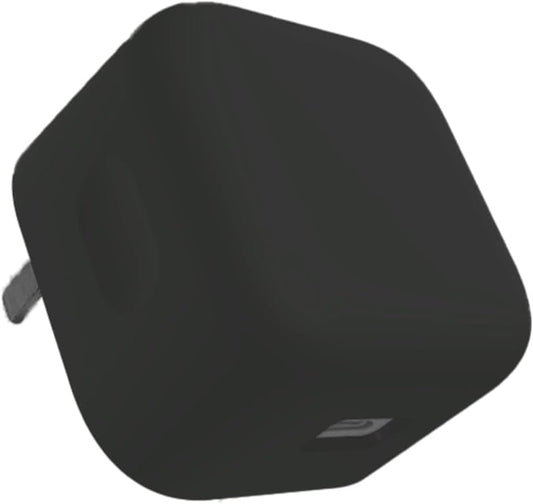 Case for Apple 40W Charger, WUNIAK Soft Silicone Protective Portable Scratch Shock Resistant Shell,Black