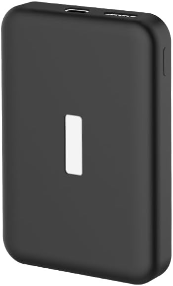 Protective Silicone Sleeve Cover for Anker MagGO Power Bank 10000mah 15w Model A1664 Anti-Scratch Shockproof Drop-Resistant Dust-Proof Dirt-Proof Skin-Friendly Case Shell Accessories (Black)