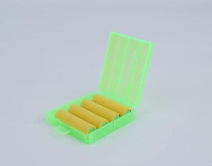 Heyiarbeit 5Pcs AA/AAA PP Battery Organizer Box Storage Case Holder for Carrying - Green