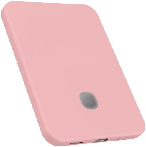Silicone Protective Case Compatible with Xiaomi Jinsha River Magnetic Power Bank, Shockproof, Dustproof, Full Coverage, Portable Use (Pink)