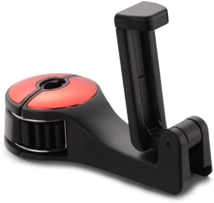 Car Headrest Hook Phone Car Holder Car Hanger for A4 B6 Seat Back Hanger Storage Hook Phone Holder Auto Fastener Clip (Red)