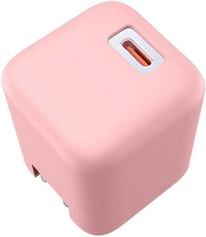 Case for Torras Ice Block 45W, Charger Silicone Protective Case, USB-C Power Adapter Shockproof & Dustproof Cover Shell (Pink)